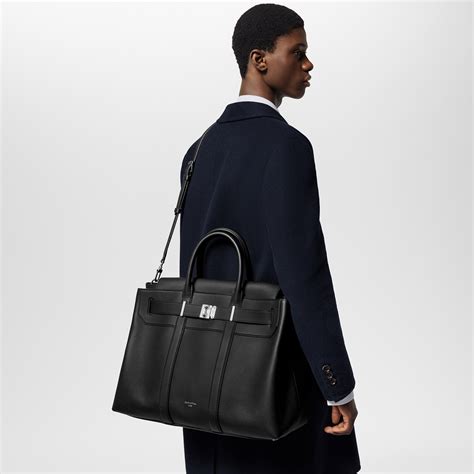 noir lv mens calf skin tote bag|Georges Tote GM H30 .